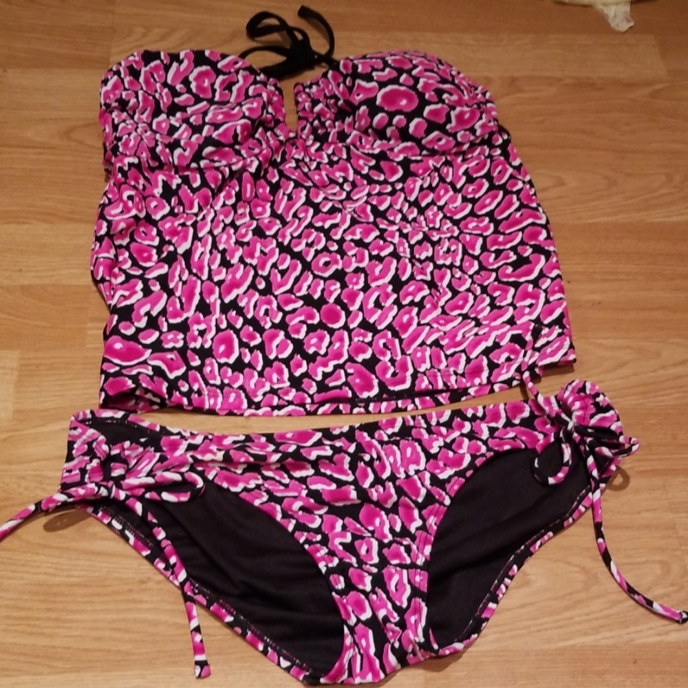 Animal print tankini